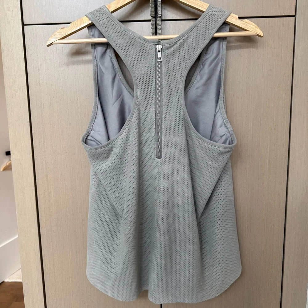 Stunning! Parker Suede leather racer back tank top, S - Picture 4 of 9